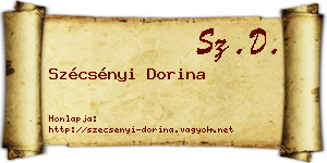Szécsényi Dorina névjegykártya